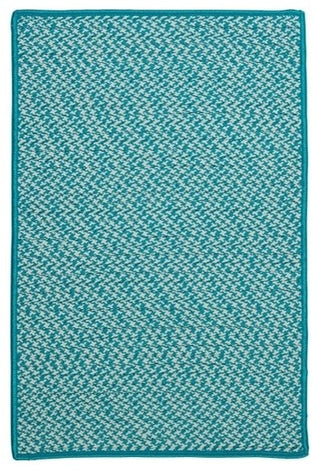 Outdoor Houndstooth Tweed Turquoise Indoor/Outdoor Area, Rectangular 12'x15'