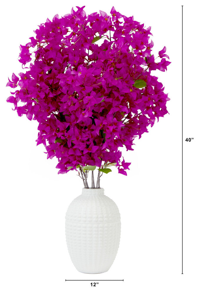 40in. Artificial Purple Bougainvillea Arrangement with Vase