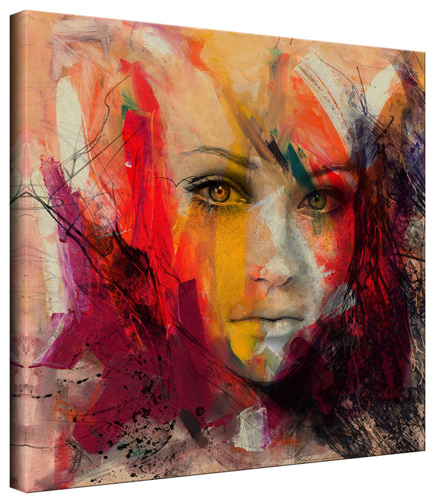 Abstract Girl 4 Canvas Wall Art