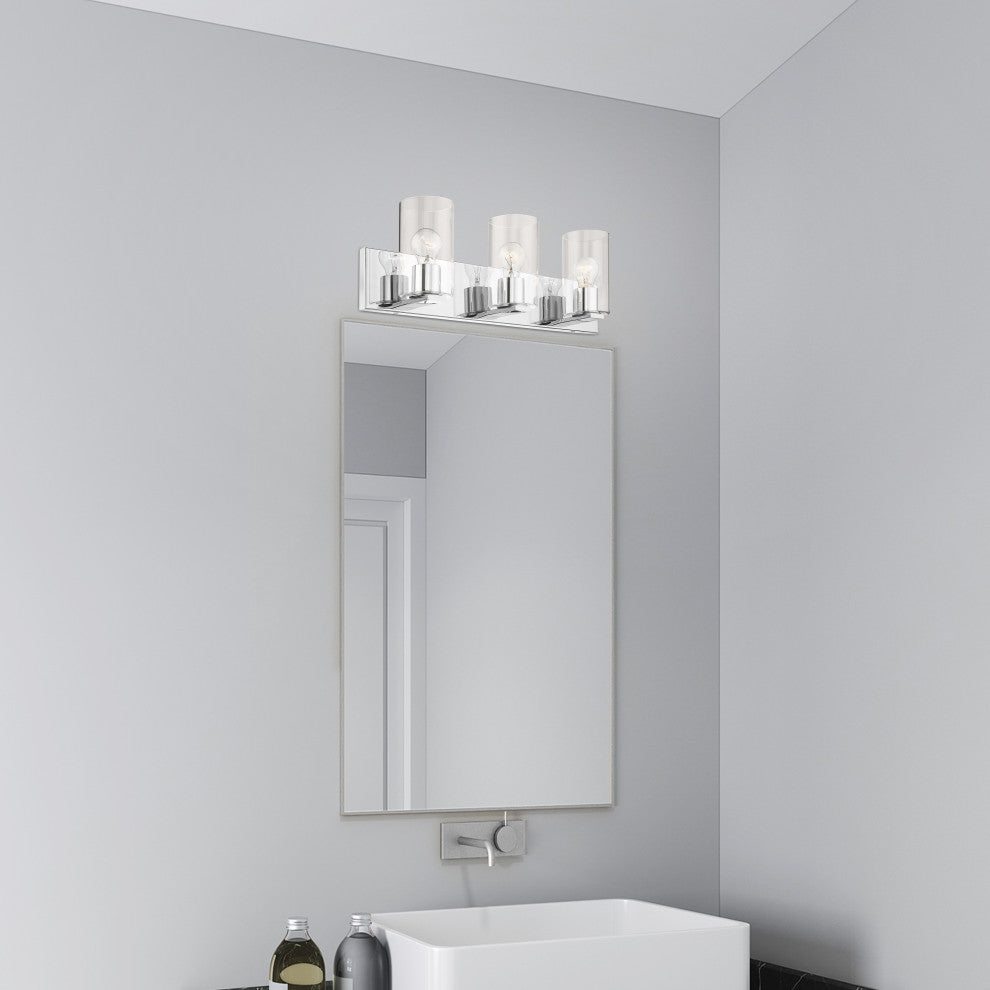 Livex Lighting Zurich 3 Light Polished Chrome Vanity Sconce