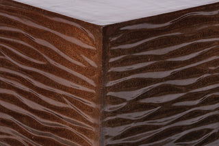 Zen Brown Ceramic Patio Stool
