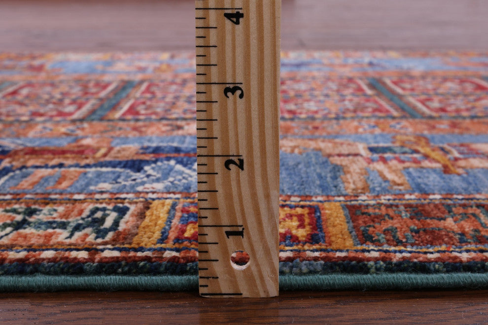 Antiqued Pazyryk Historical Design Handmade Rug 2' 7" X 4' 6" Q10867