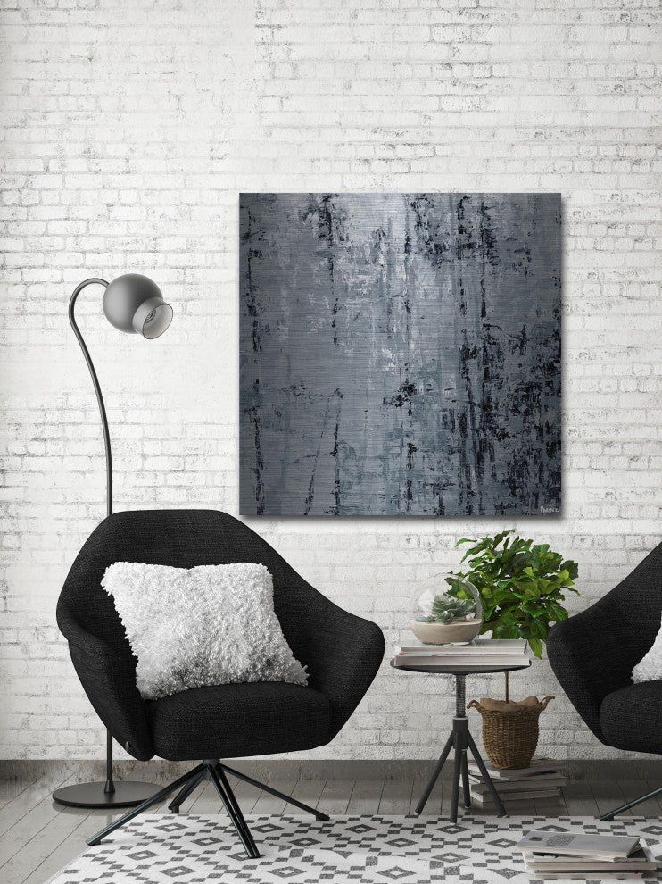 "Forest Shadow II" Painting Print on Brushed Aluminum, 24"x24"
