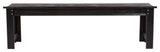 Shine Company 5' Backless Garden Bench With HYDRO-TEX, Black