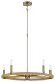 Minka-Lavery 3865-695, 5-Light Chandelier, Windward Passage, Soft Brass