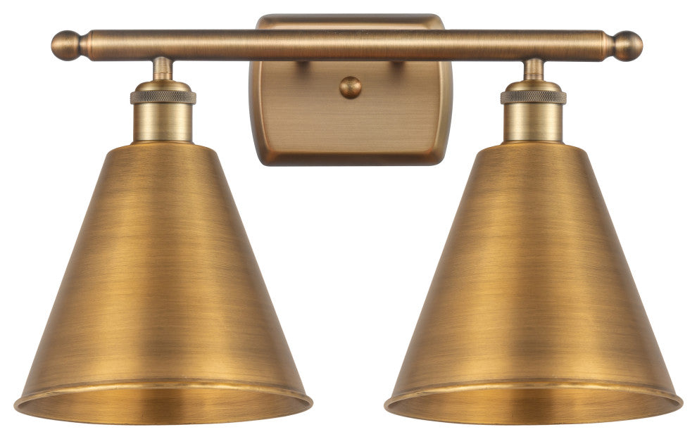 Ballston Cone Bath Vanity Light, Brushed Brass, Brushed Brass
