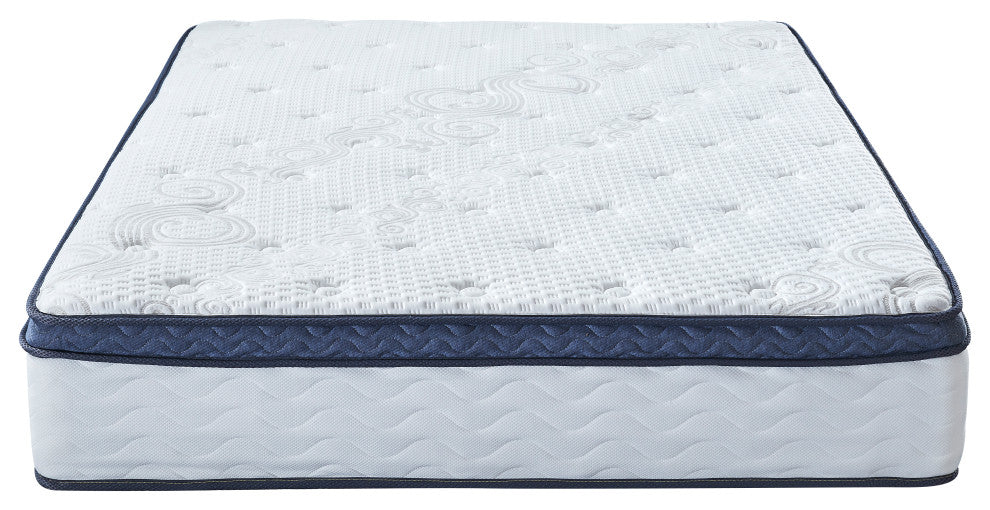 Comfortable 12" Plush Memory Foam Euro Top Hybrid Quilted-Top Mattress, Full