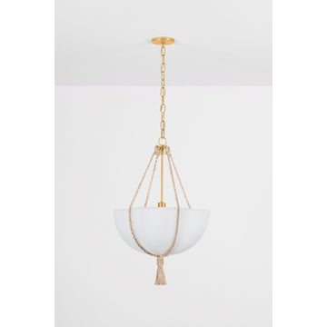 Hudson Valley Lighting Amberley Pendant, Vintage Gold Leaf