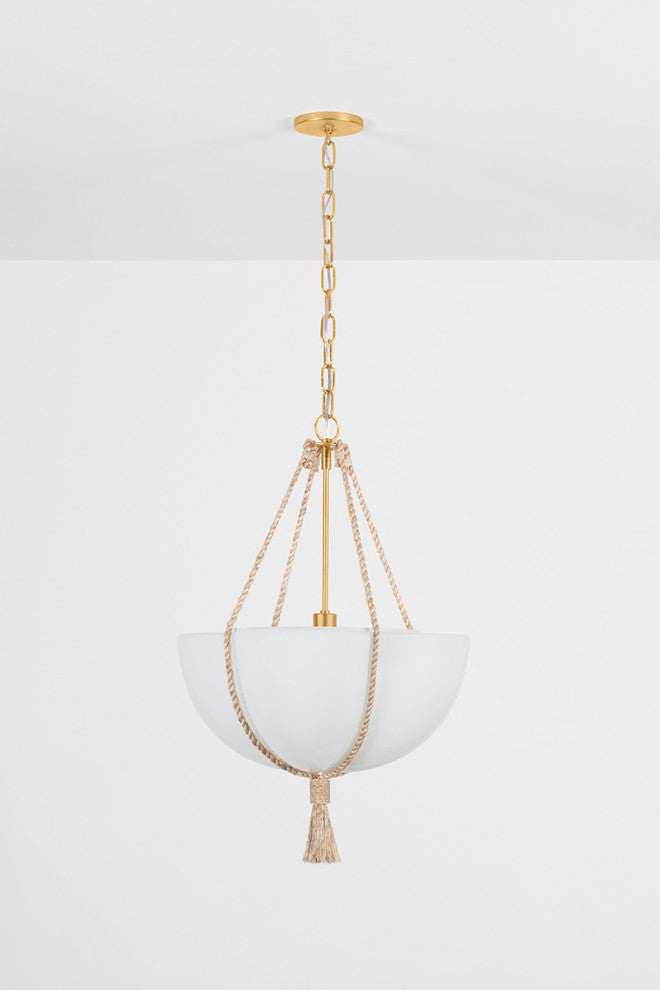 Hudson Valley Lighting Amberley Pendant, Vintage Gold Leaf