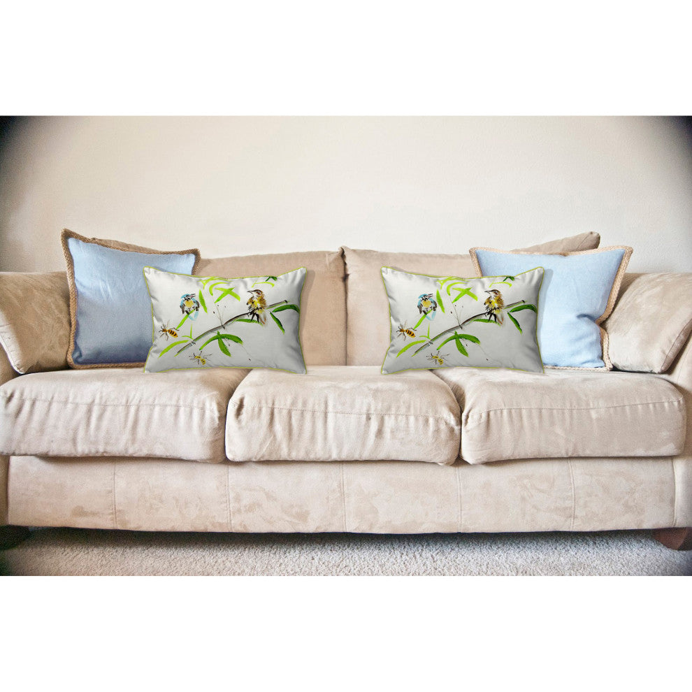 Birds & Bees I Large Indoor/Outdoor Pillow 16x20
