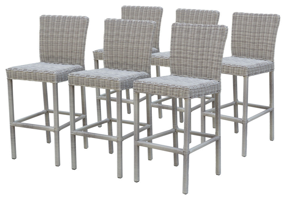 6 Coast Barstools with Back Vanilla Creme