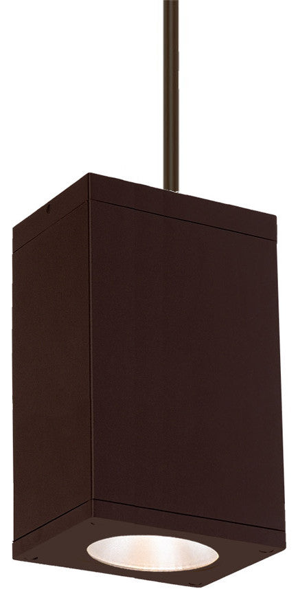 Cube Architectural 6" LED Pendant 19 Deg Beam 3000K 90 CRI, Bronze