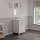 Elizabeth 24" Single Sink Carrara White Marble Vanity, Pure White