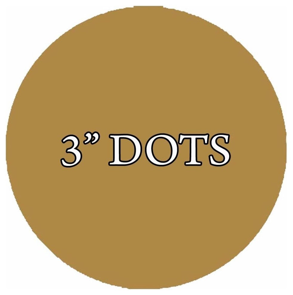 VWAQ 20 Polka Dot Wall Decals, 3" Peel and Stick, Gold