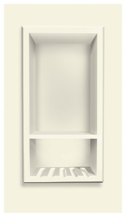 Decor 7-1/2"x15" Recessed Shampoo Caddy, Biscuit