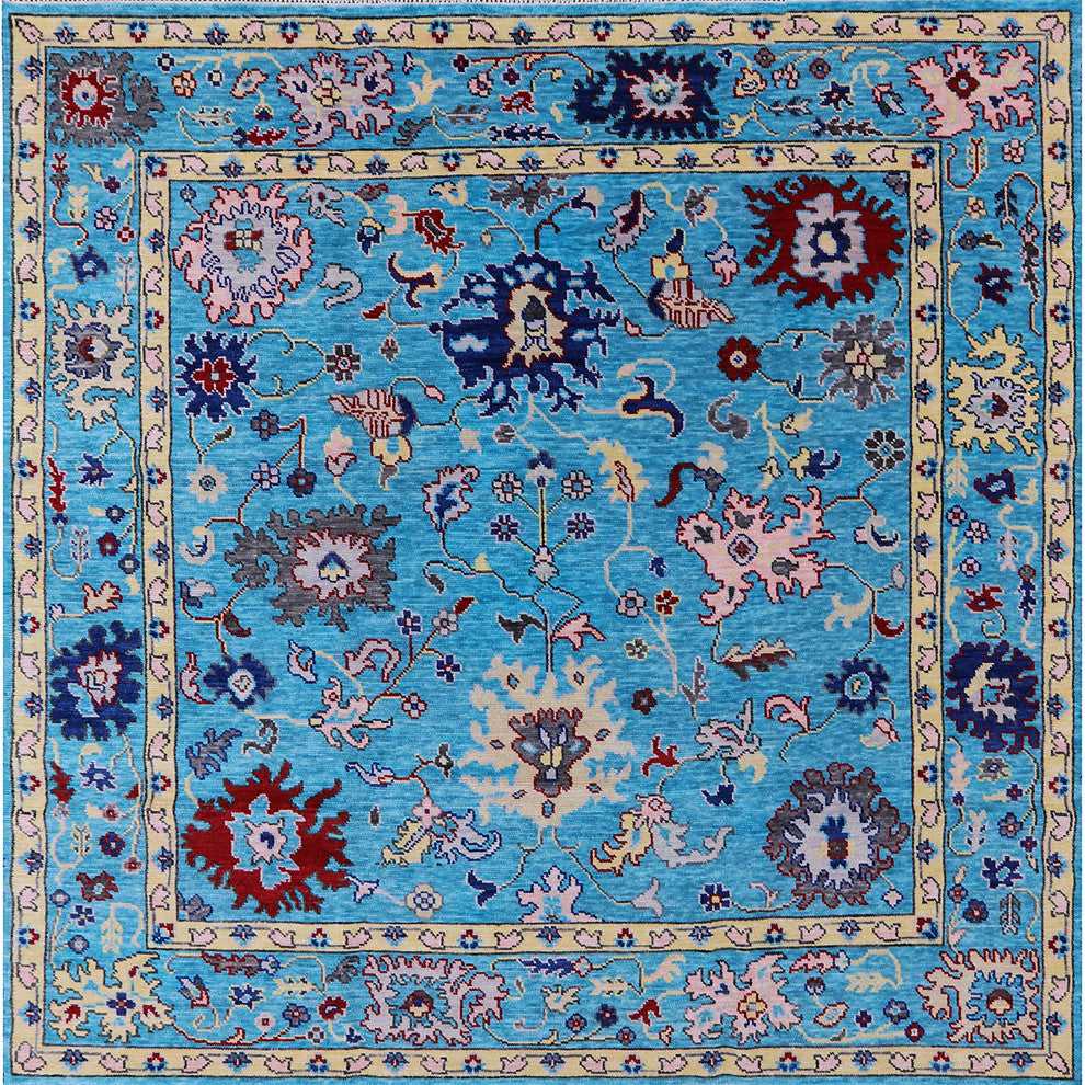 Ahgly Company Indoor Square Mid-Century Modern Area Rugs, 3' Square