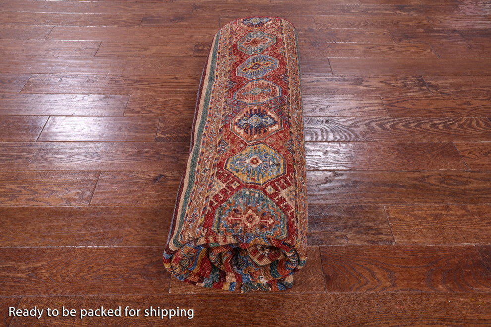 6' 7" X 9' 5" Khorjin Super Kazak Hand Knotted Wool Rug Q10734