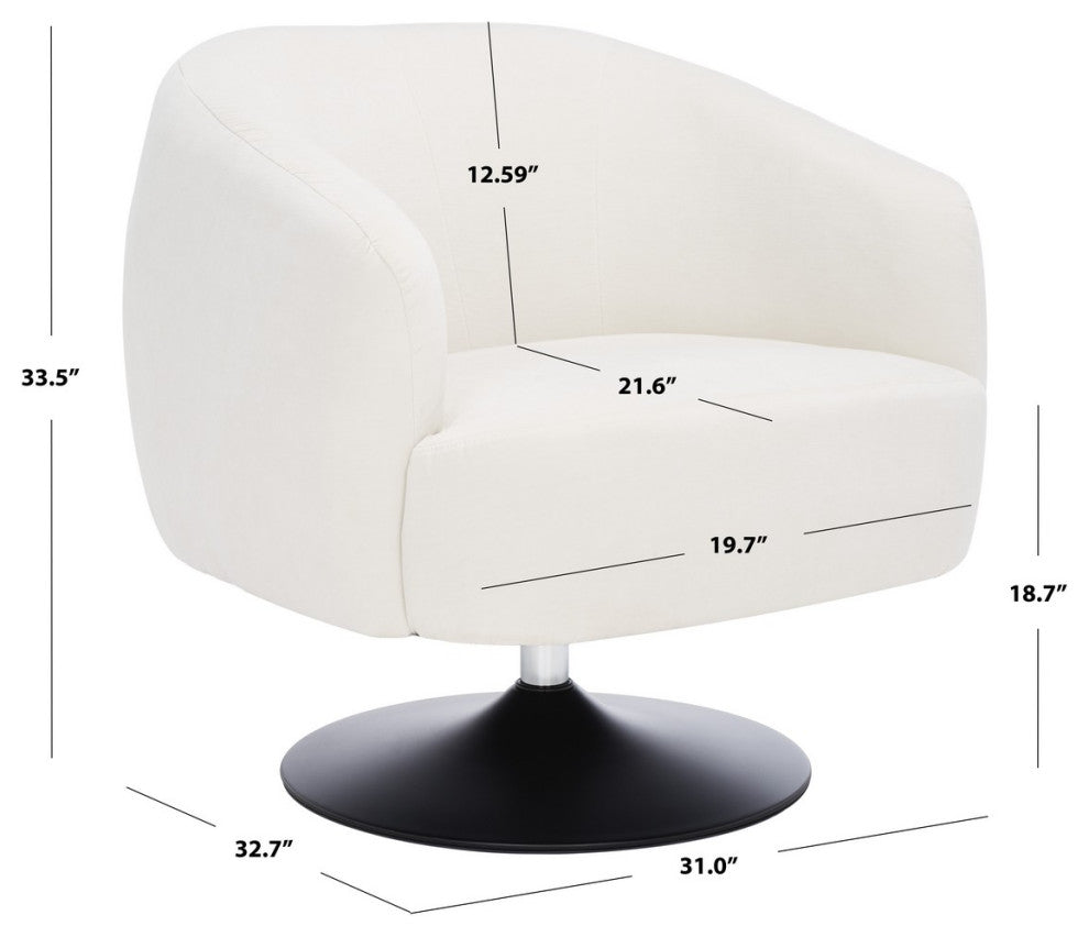 Safavieh Ezro Upholstered Accent Chair, Creme