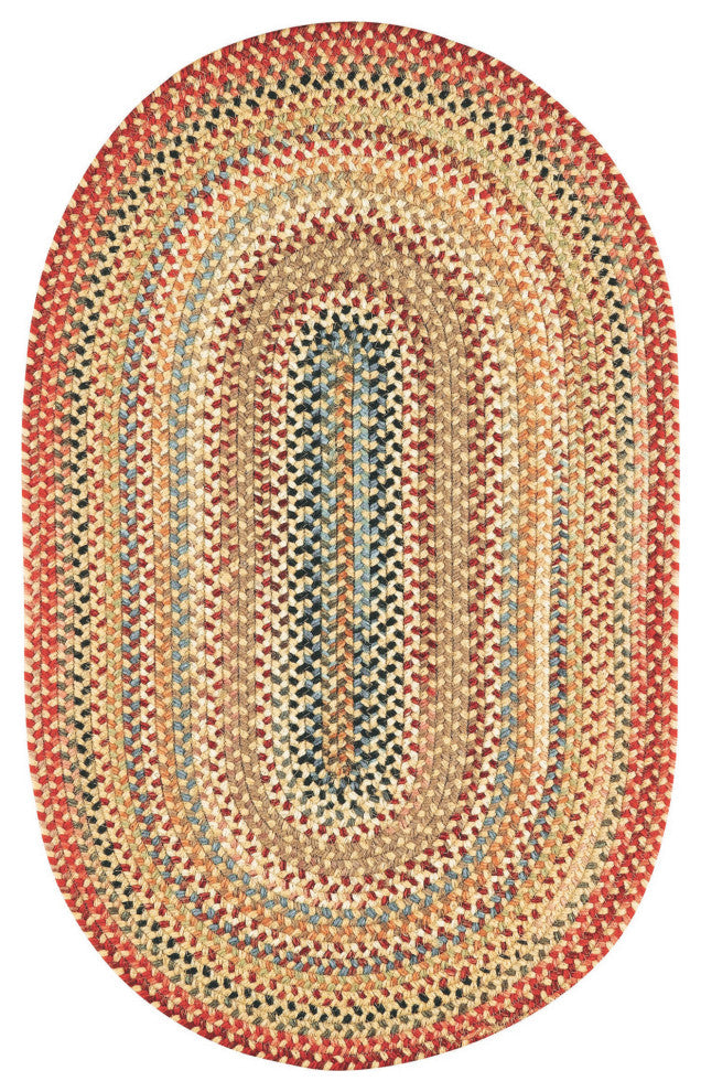 Capel Portland Gold 0346_100 Braided Rugs - 3' X 5' Oval