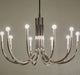 Odensa 10 Light Chandelier 1 Tier Large, Champagne Bronze, Polished Nickel