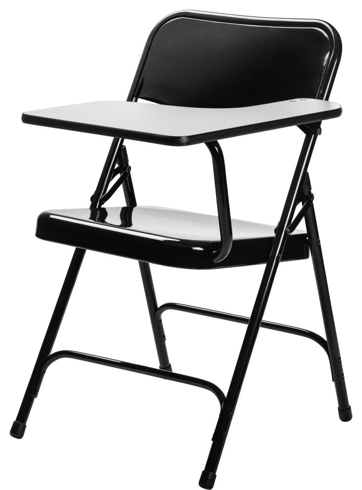 NPS 5200 Tablet Arm Folding Chair, Left Arm, Black, Set of 2