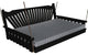 Pine Fanback Swingbed, Black, 5 Foot