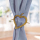 Wooden Heart Curtain Tieback "“ Decorative and Functional Design, Natural, Pack of 2