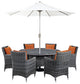Summon 8-Piece Outdoor Patio Sunbrella Dining Set
