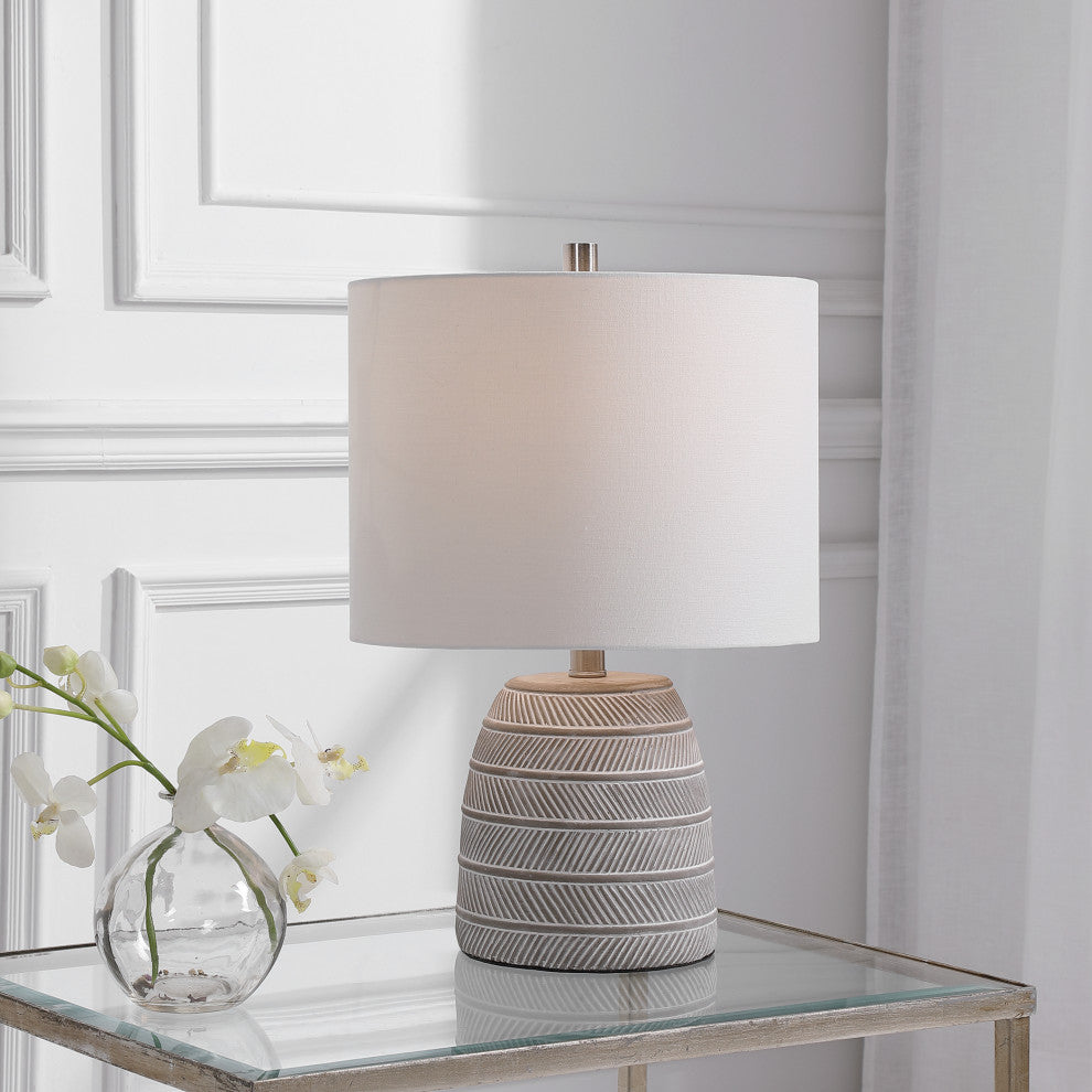 20" Coastal Brown Accent Lamp