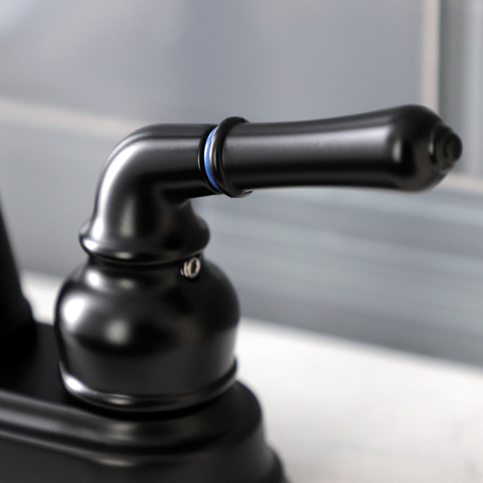 Kingston Brass KB490 Magellan Two-Handle 4" Centerset Bar Faucet, Matte Black