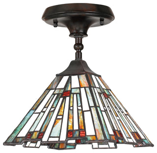 Quoizel TFMK1508 Maybeck 1 Light 8"W Mini Pendant / Semi-Flush - Valiant Bronze
