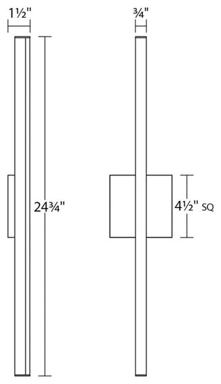 Sonneman 2770 Stix 25" LED Bath Bar - Bright Satin Aluminum
