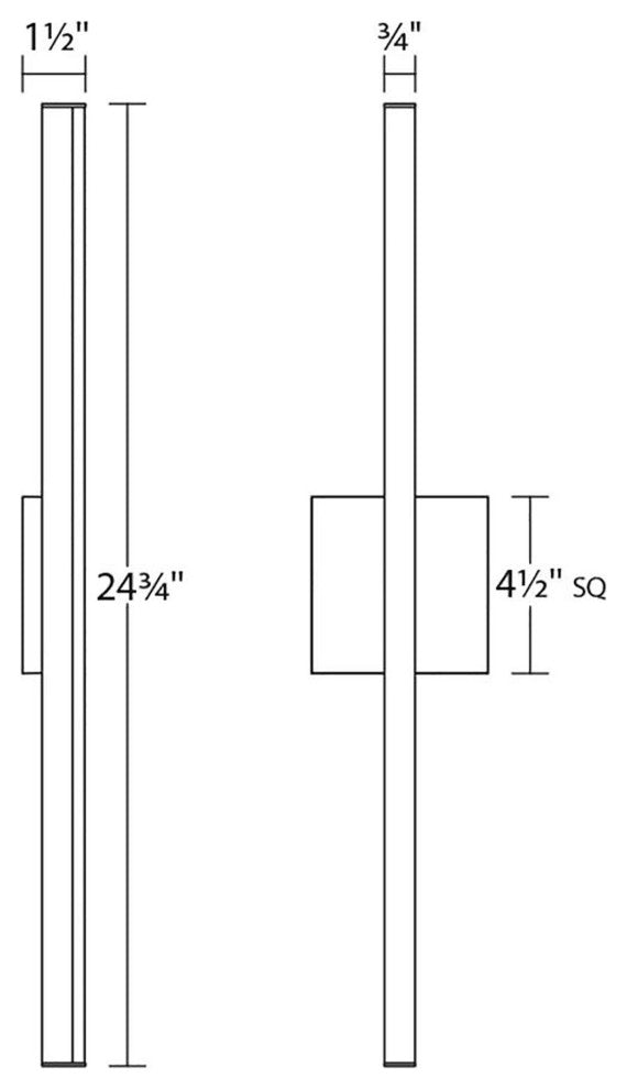 Sonneman 2770 Stix 25" LED Bath Bar - Bright Satin Aluminum