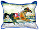 Racing Horse Small Indoor/Outdoor Pillow 11x14 - Set of Two
