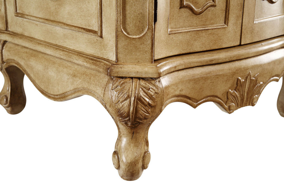 Bathroom Vanity, Antique Beige, 24", Single Sink