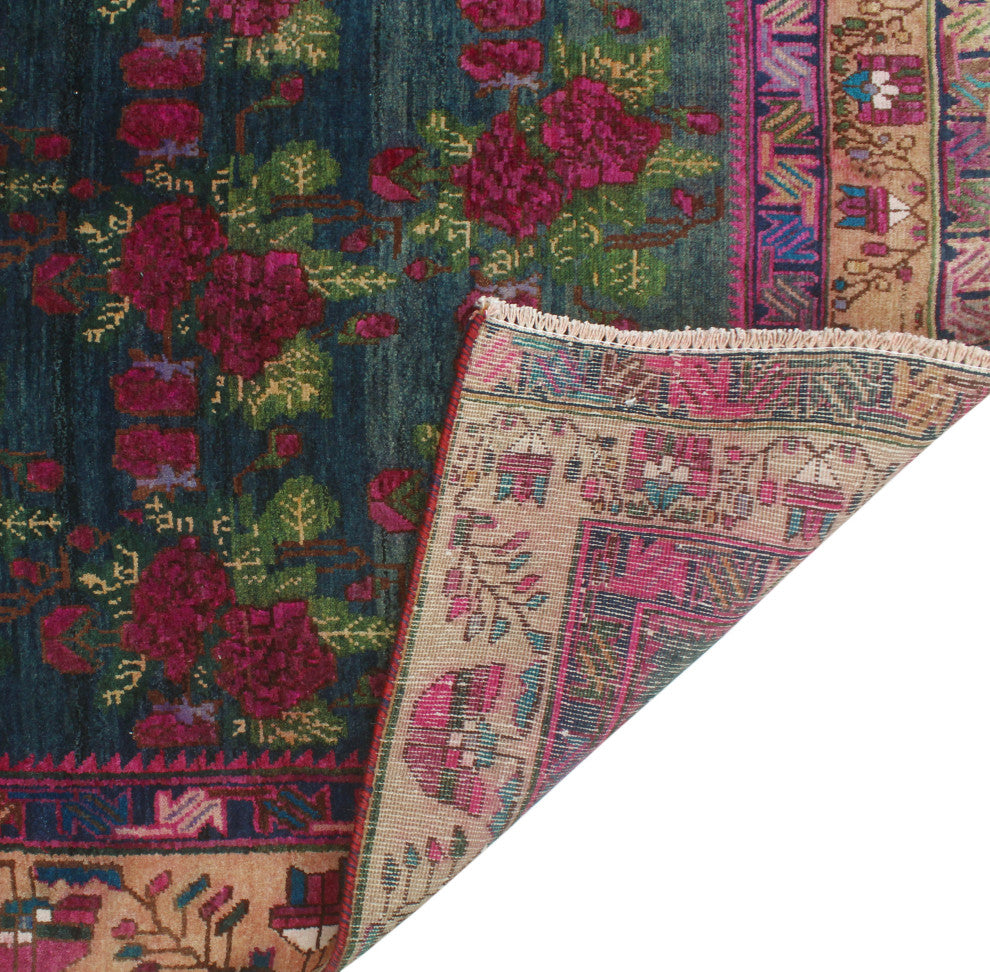 Fine Vintage Distressed Kulwa Blue Rug