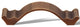 Antique English RKI Wavy Contoured Pull with Lines, RKICP871AE