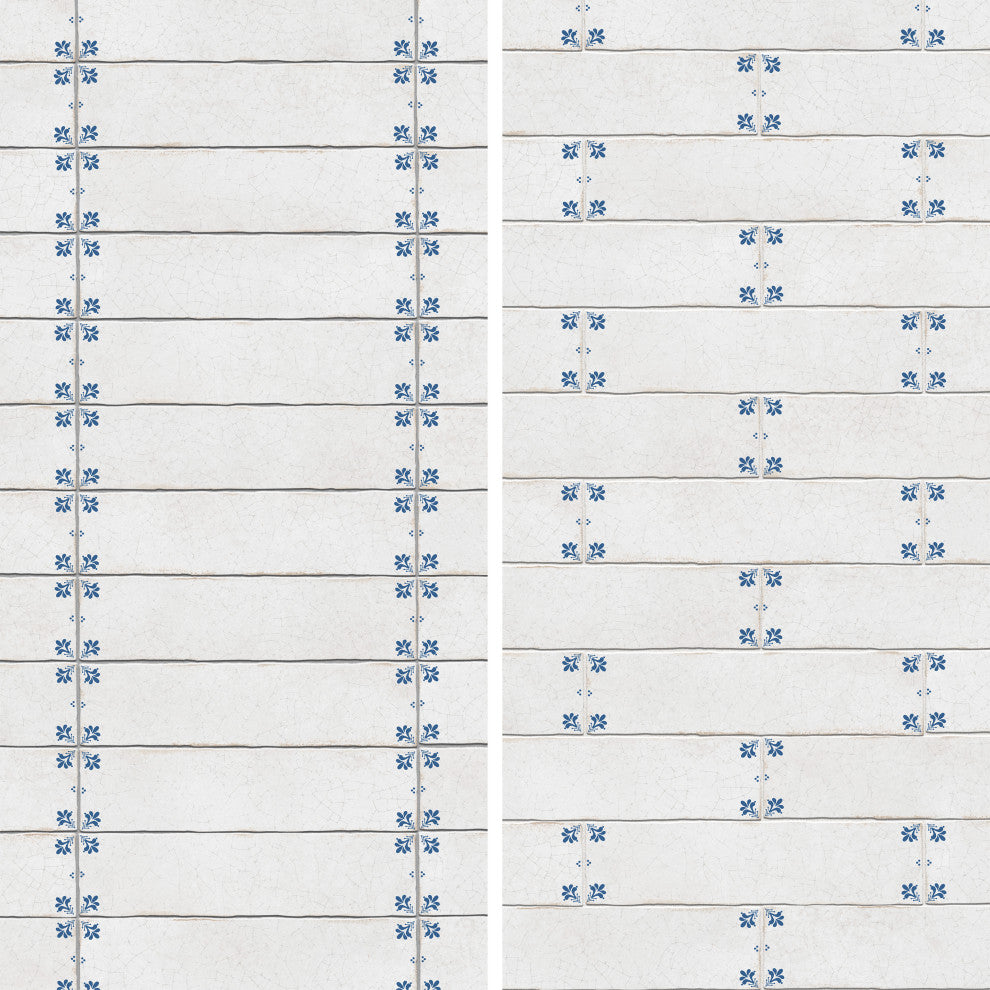 Crackle Cream Decor Ceramic Wall Tile, White
