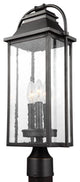 Wellsworth 3 Light 21" Tall Outdoor Post Lantern, Antique Bronze