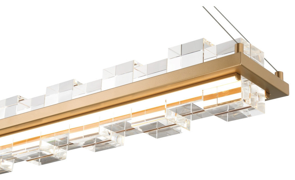 Bruco 2 Light LED Chandelier, Gold