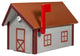 Deluxe Mailbox, Light Gray & Cherrywood, Penny Copper Roof, Poly Lumber