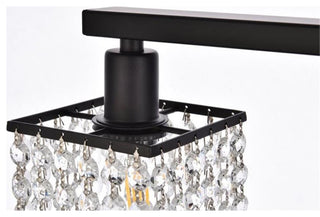 Living District Phineas 4-Light Metal Bath Sconce in Black and Clear