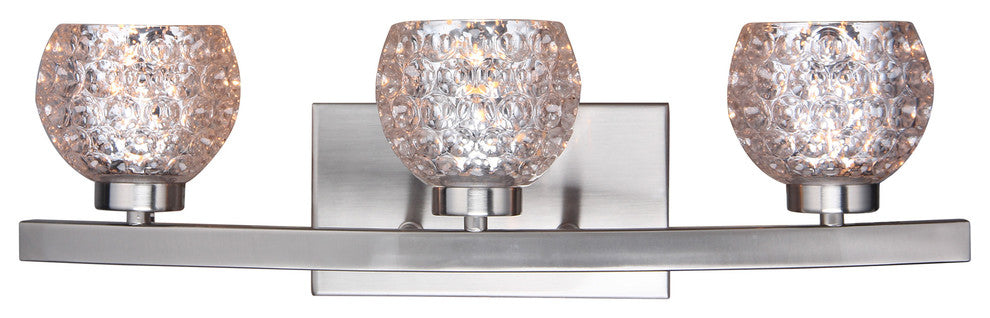 Woodbridge Lighting Charlotte 3-Light Bath, Mercury Crystal Ball, Halogen G9