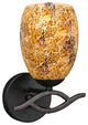 Revo Wall Sconce In Dark Granite, 5" Gold Fusion Glass