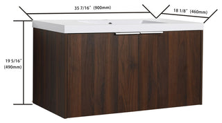 36" Modern Bathroom Floating Vanity