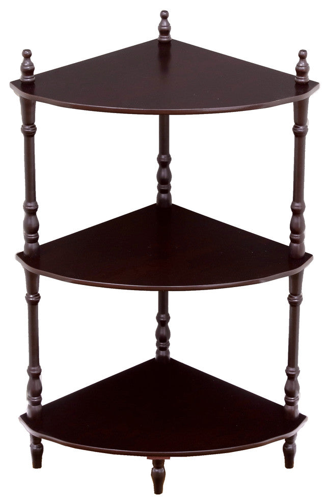 3-Tier Corner Stand, Espresso