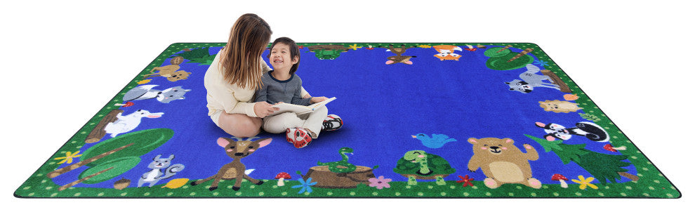 Animals Among Us Rug, 5'4"x7'8"