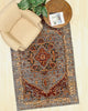 Gold Traditional Geometric Bohemian Serapi Area Rug
