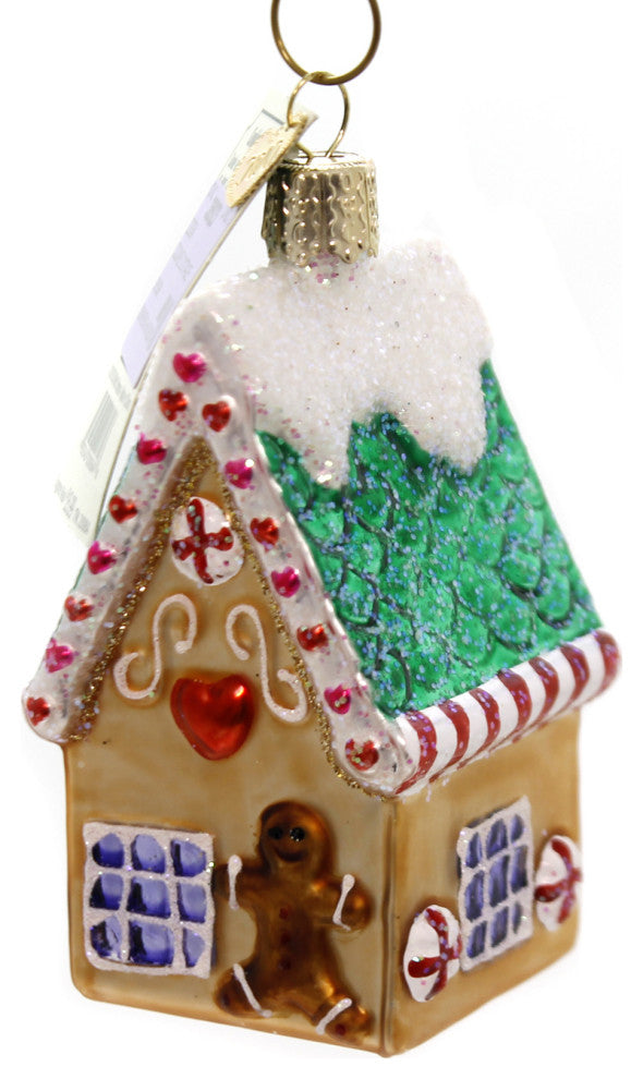 Old World Christmas Cookie Cottage Gingerbread Peppermint Ornament