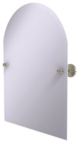 Frameless Arched Top Beveled Edge Tilt Mirror, Polished Nickel